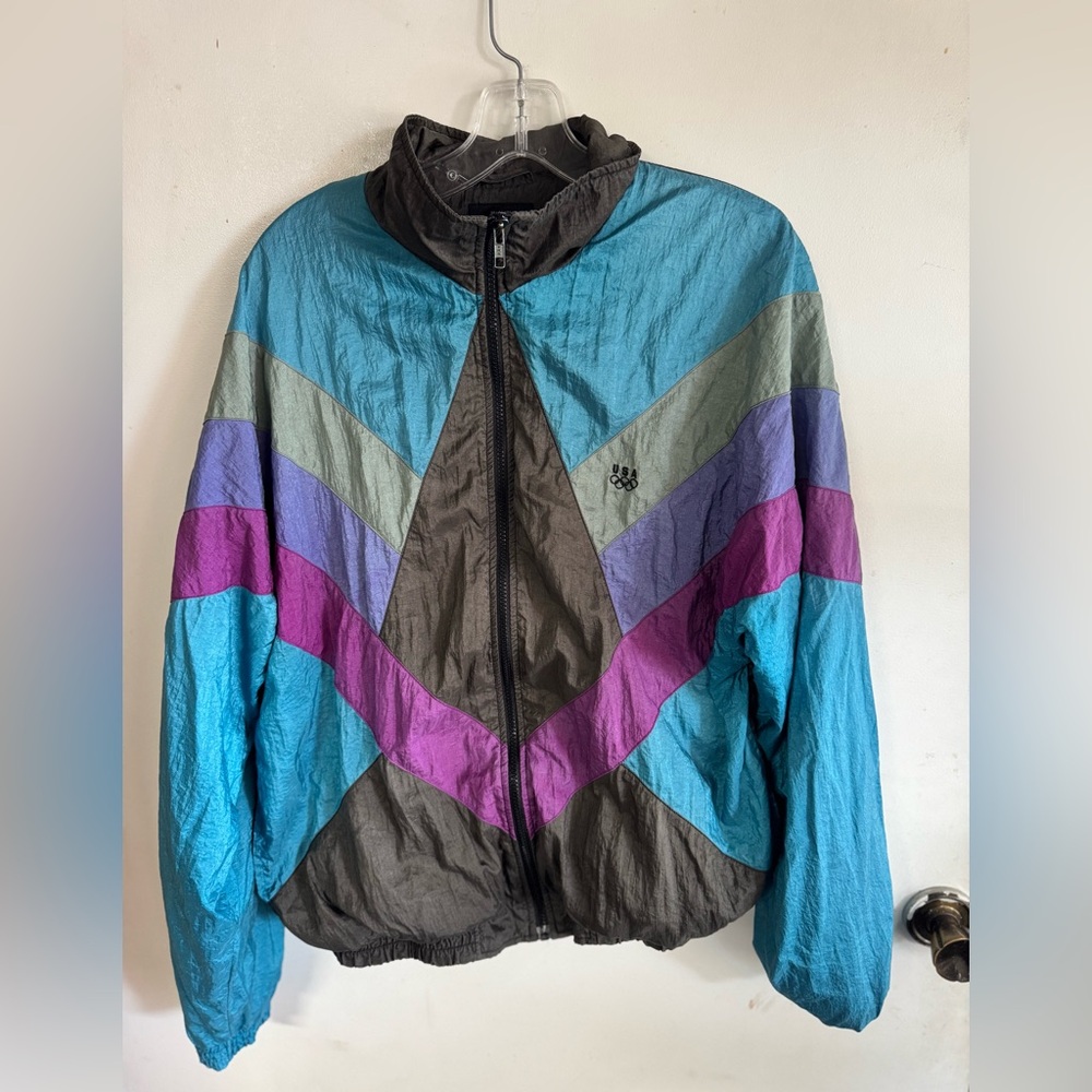 1990’s USA Olympics Colorblock windbreaker size Medium / Small